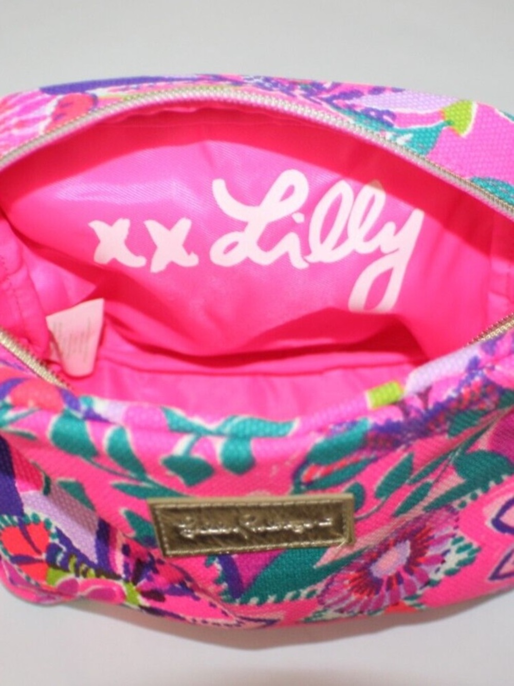 Lilly Pulitzer Pink Floral Cosmetic Pouch